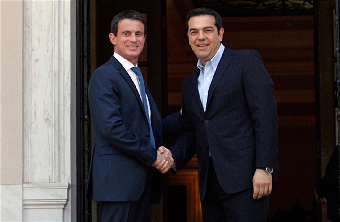 Αλέξης Τσίπρας - Μανουέλ Βάλς - Μέγαρο Μαξίμου