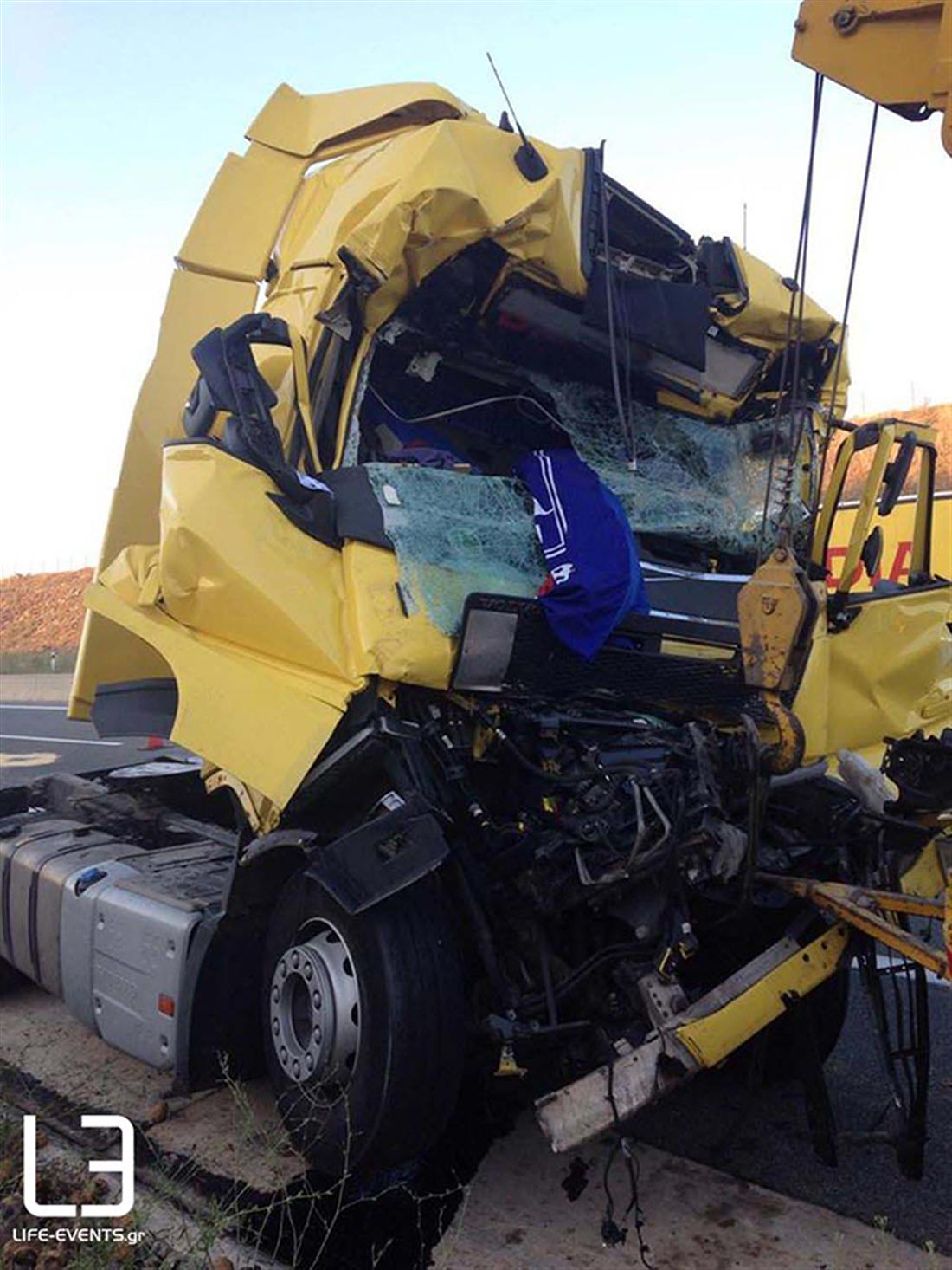 Τροχαίο δυστύχημα - νταλίκες - Θεσσαλονίκης-Σερρών - οδηγός