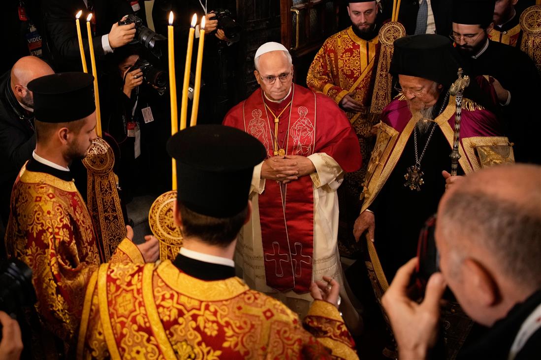 Πάπας Λέων ΙΔ - Οικουμενικός Πατριάρχης Βαρθολομαίος Πάπας Λέων ΙΔ - Οικουμενικός Πατριάρχης Βαρθολομαίος