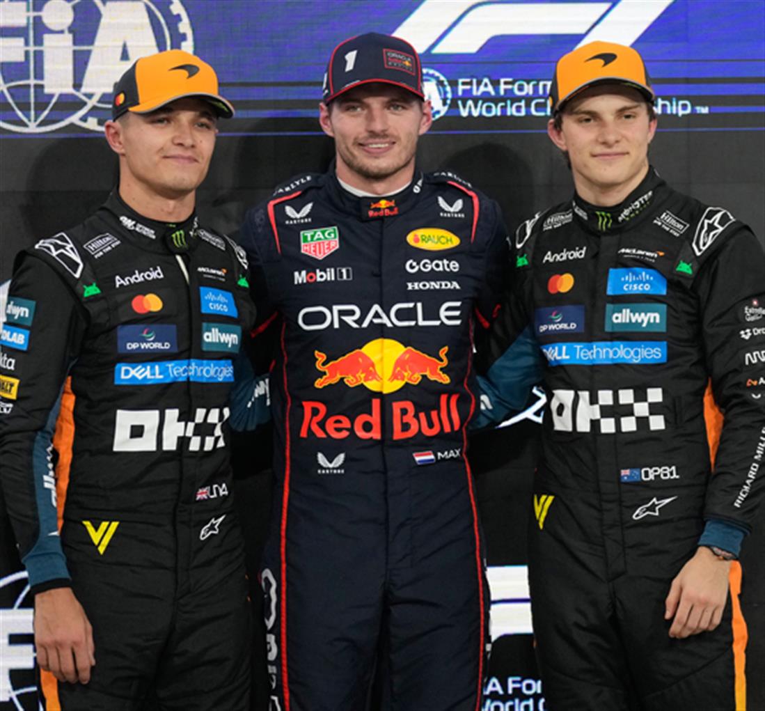Lando Norris - Max Verstappen - Oscar Piastri Lando Norris - Max Verstappen - Oscar Piastri