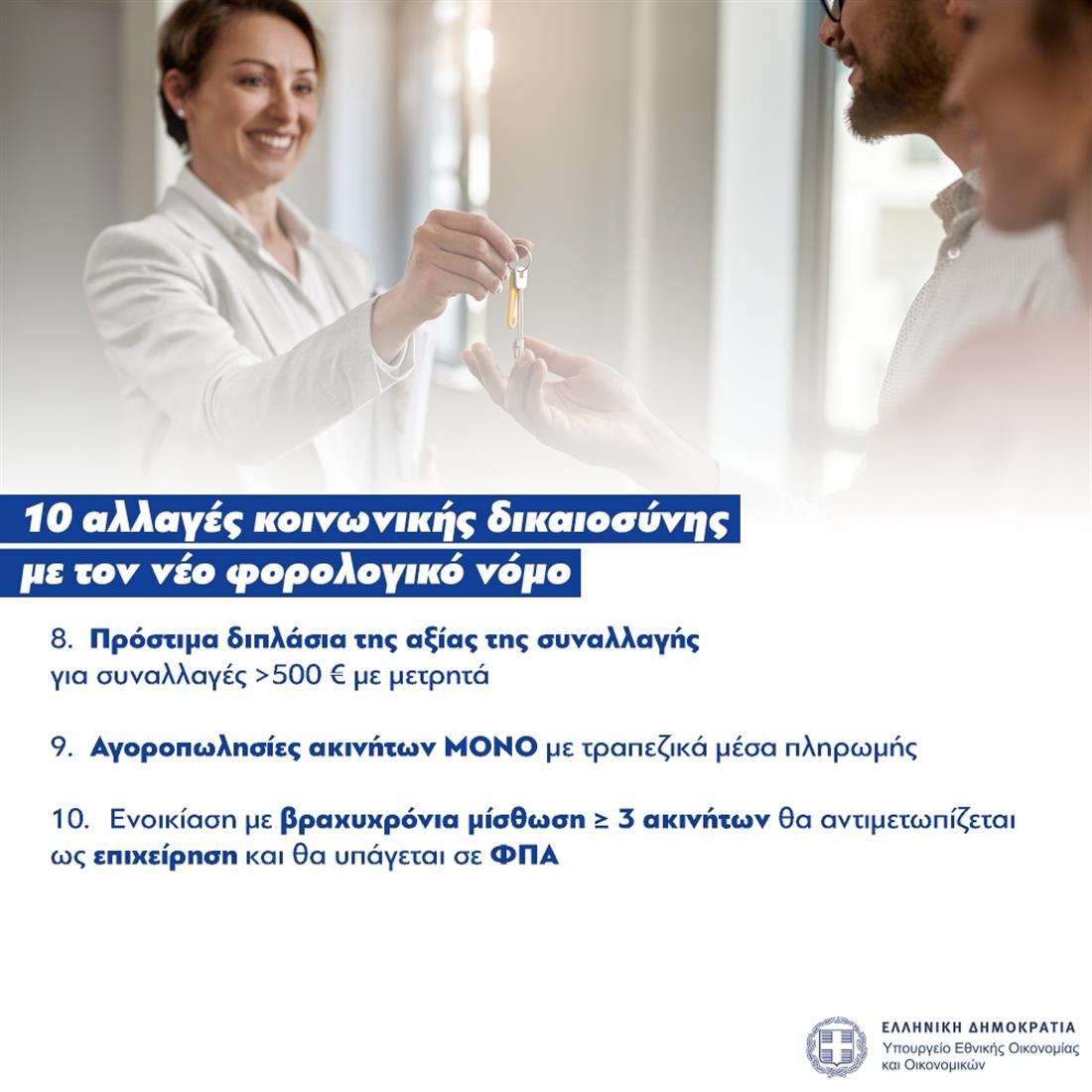 Φορολογικό νομοσχέδιο - Αλλαγές