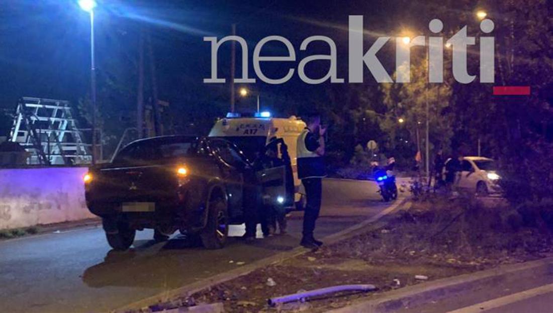 Ηράκλειο - αυτοκίνητο στο αντίθετο ρεύμα - περιπολικό