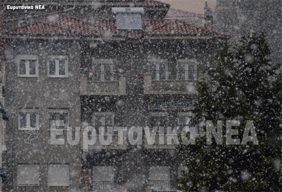 Χιόνια - Καρπενήσι - χιονόπτωση