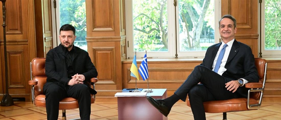 Βολοντίμιρ Ζελένσκι Κυριάκος Μητσοτάκης Βολοντίμιρ Ζελένσκι Κυριάκος Μητσοτάκης