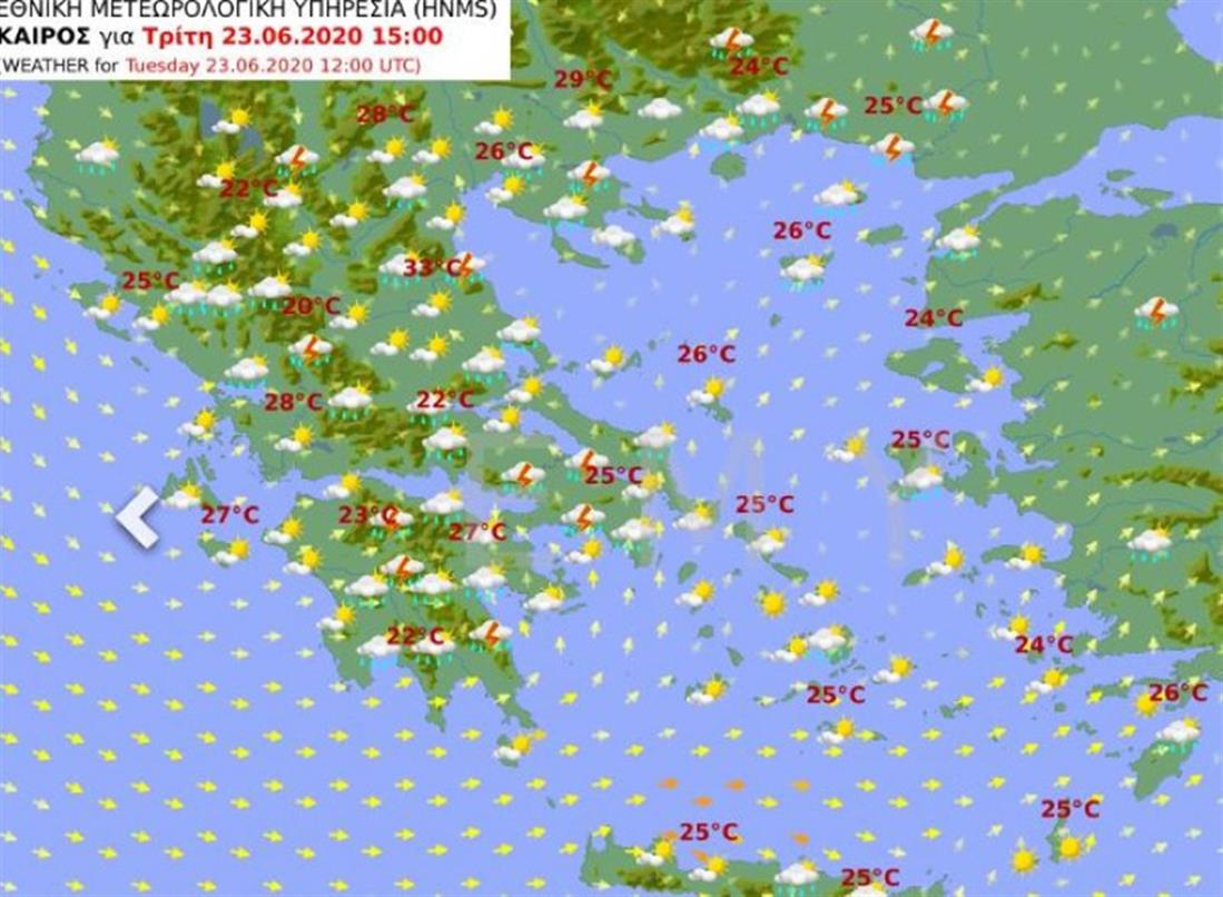 Καιρός - Ελλάδα - χάρτες