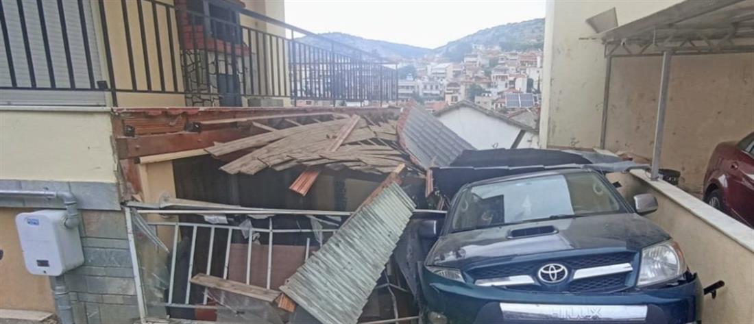 Ασβεστοχώρι - αυτοκίνητο - αυλή