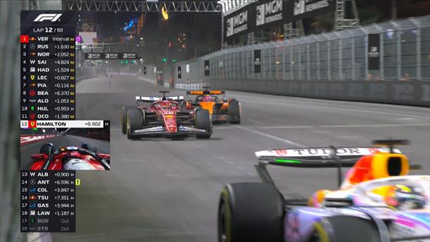 Η προσπέραση του Leclerc στον Piastri στον 12ο γύρο