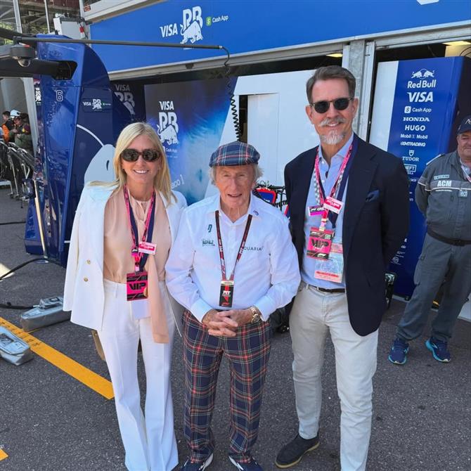 Μαρί Σαντάλ & Παύλος Ντε Γκρες: Με την κόρη τους, Μαρία Ολυμπία στο Grand Prix του Μονακό